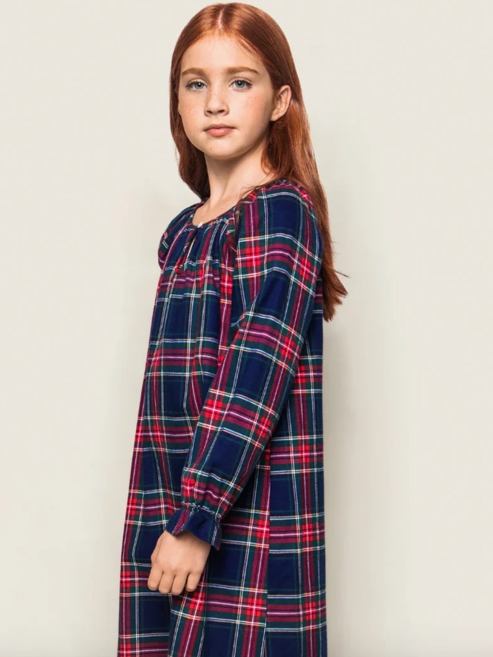 Petite Plume Delphine Plaid Burshed Cotton Nightgown Windsor Tartan Girls 10 💚🎀